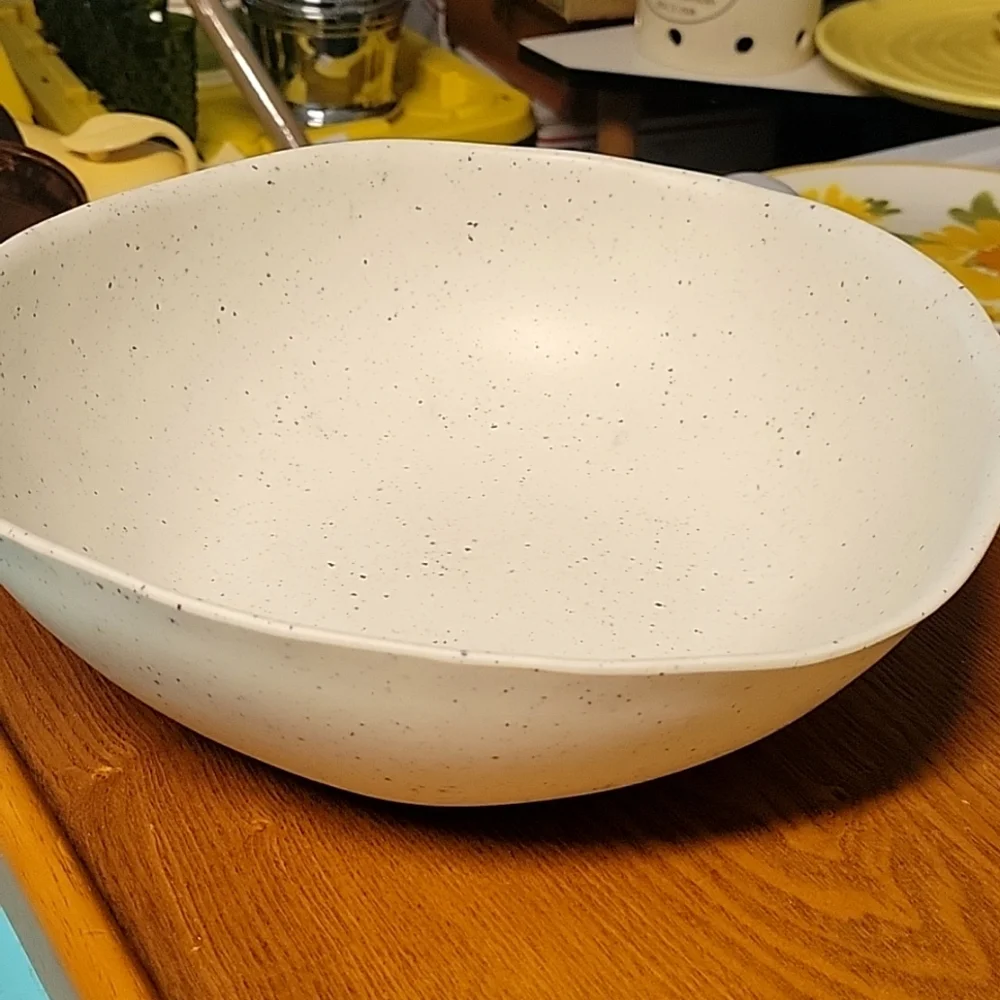West Elm Speckled Melamine Salad/Serving Bowl